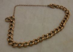 A 9 carat gold chain bracelet, 14.