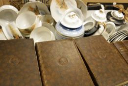 WITHDRAWN A box containing two Japanese egg shell type part tea services,