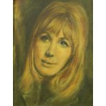 DAVID FULLER "Marianne Faithful", two oils on canvas, dated 1966,