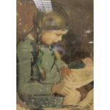 DENNIS WILLIAM DRING RA "Young girl reading",