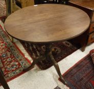 A late George III Provincial plumwood tea table,