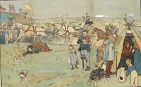 AFTER CECIL ALDIN "The Bluemarket Races - The Arrival on the Course",