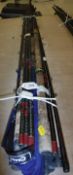 A collection of fishing rods to include a Daiwa "Tornado", a DAM carbon match rod,