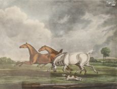 WITHDRAWN - AFTER SAMUEL ALKEN "Horses in a thunderstorm" and "Horses chased by a spaniel",