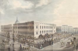 AFTER J POLLARD "A North East View of The New General Post Office", coloured lithograph,