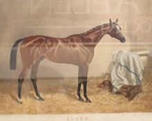 WITHDRAWN - AFTER J F HERRING SNR "Alarm", study of a horse in a stable, engraving by J Harris,