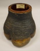 A Rhino foot in the form of a stand - taxidermy CONDITION REPORTS Cost of shipping