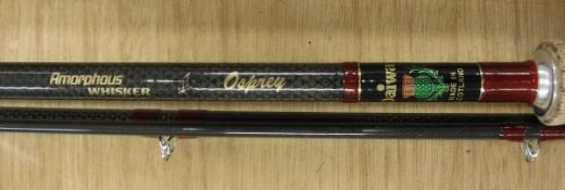 A Daiwa "Osprey" Amorphous Whisker three piece salmon fly rod,