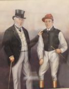 IN THE MANNER OF RICHARD DIGHTON "Lord Falmouth and Fred Archer", watercolour,