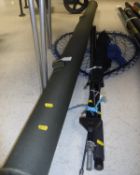 A large canvas covered rod carrier,