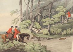AFTER HENRY ALKEN "Hunting Scenes" set of four lithographic prints,