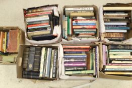 Seven boxes of mainly modern books on the subject of wildlife, hunting, royalty, etc,