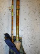 An Angling Services Limited "The RH Sawdon" two piece split cane trout fly rod,