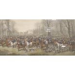 ENGLISH SCHOOL "A lawn meet of The Beaufort Hunt before Badminton House",
