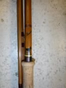 A J S Sharp "The Aberdeen" Scottie three piece split cane salmon fly rod,