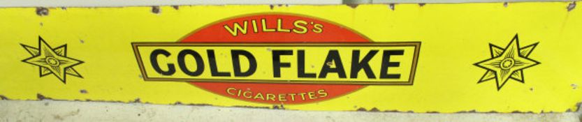 A Wills Gold Flake Cigarettes enamelled sign