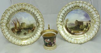 A 19th Century Copeland and Garrett cabinet plate,