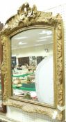 A gilt framed wall mirror together with a circa 1900 beech towel rail CONDITION REPORTS