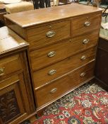 A Victorian mahogany square front chest of drawers,