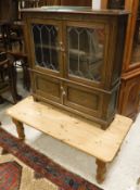 An old charm side cabinet together with a pine coffee table CONDITION REPORTS A