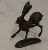 A Frith Designs bronze figure of a hare by Thomas Meadows,