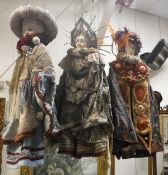 Three various mystical style string puppets