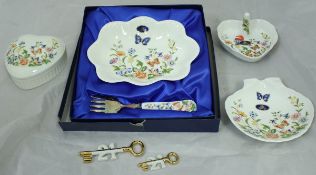 A collection of four items of Aynsley cottage garden china wares,