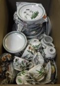 A collection of Portmerion Botanic Garden dinnerwares to include plates, bowls, tea cups, etc.