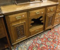A Victorian oak dresser,