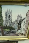 N V TAYLOR "York Minster", oil on board, signed and dated lower right,