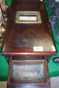 An Edwardian mahogany and brass bound cash till