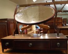 A Regency mahogany toilet mirror