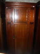 Two Edwardian mahogany wardrobes