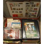 A suitcase containing various folios of first day covers to include 1977 Twelve Days of Christmas,