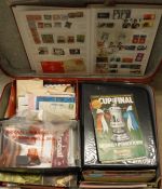 A suitcase containing various folios of first day covers to include 1977 Twelve Days of Christmas,