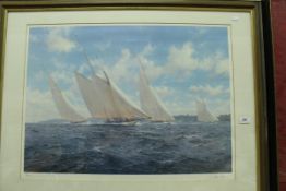 AFTER J STEVEN DEWS "Yachts", a signed limited edition print No'd, 433/600 and signed lower right,