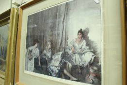 After SIR WILLIAM RUSSELL FLINT "Brenda Reading", colour print,