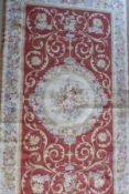 A needlework Aubusson style rug,