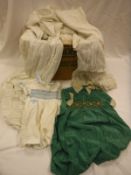 A box containing various 19th Century and later babies and other clothing to include Christening