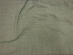 Three pairs of green corded cotton interlined curtains with taped pencil pleats,