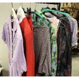 A collection of ladies clothing to include a Slimuette day dress, size 38,