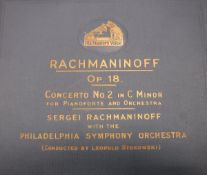 A set of five 78's of Rachmaninoff Concert 2 in C minor, Opus, 18,