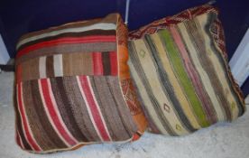A pair of Moroccan type floor cushions