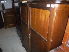 An Edwardian mahogany cupboard,