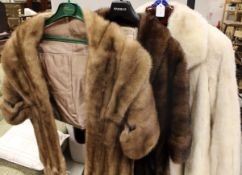 A mink fur stole with tail ends,