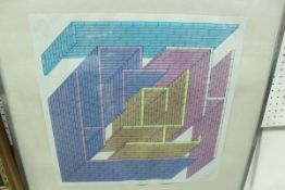 AFTER P A THORNTON '73 "Bricks I", a stereograph, artist's proof,