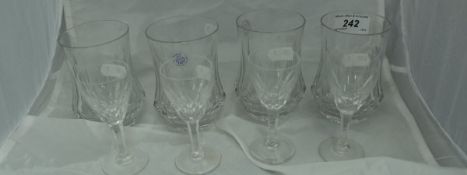 A collection of Wedgwood Irish crystal glassware including various tumblers, wines, liqueurs,