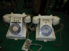 A mid 20th Century GPO cream Bakelite telephone with BELL ON and BELL OFF buttons, stamped "328C.