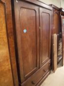 A Victorian mahogany linen press / wardrobe,