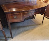 A Regency mahogany bow-fronted side table,